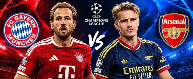 Màn đụng độ kịch tính Bayern Munich vs Arsenal