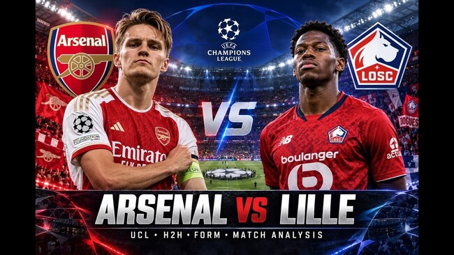 Màn đụng độ kịch tính Arsenal vs Lille LOSC