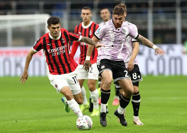 Màn đụng độ kịch tính Udinese vs AC Milan